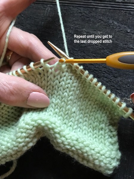 Dropped Knit Stitches 7